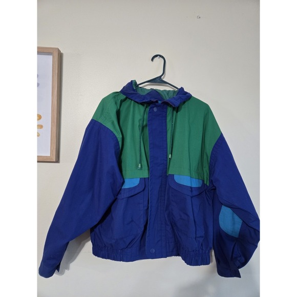 Ash Other - Vintage Ash Creek Trading Men's Colorblock Coat Jacket Windbreaker BlueGreen L